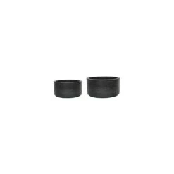 Catania Anthracite Terrazzo Set Of 2 Cylinder Bowls