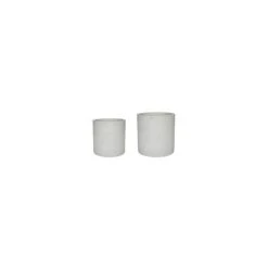 Catania White Terrazzo Set Of 2 Cylinders