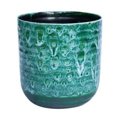 Emerald Reactive Glaze Planter H25Cm D25Cm