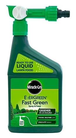 Miracle-Gro EverGreen Fast Green Spray & Feed Lawn Food 1L (119665)