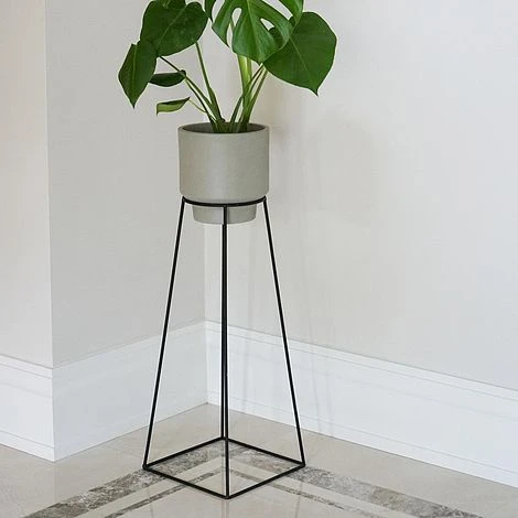 Minimo Plant Stand In Black H60Cm D26cm - Image 2