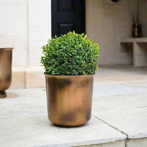 Outdoor Hampton Copper Metal Planter H28Cm W27.5Cm - Image 2