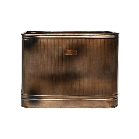 Outdoor Hampton Rectangular Copper Metal Planter H38Cm W50Cm