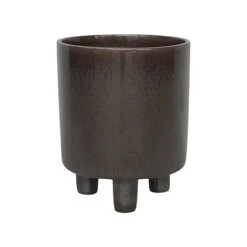 Pisa Reactive Glaze Planter Mocha H24CM D20CM